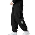 thumbnail image 1 of Mens Sweat Pants, Men's Corduroy Joggers Pants Casual Cargo Pants Drawstring Elastic Waist Baggy Tapered Sweatpants with Pockets S-2XL, 1 of 5