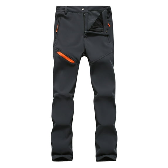 Mens Sweat Pants Softshell Windproof Thermal Hiking Trekking Adventure Mens Casual Pants,Grey,3XL