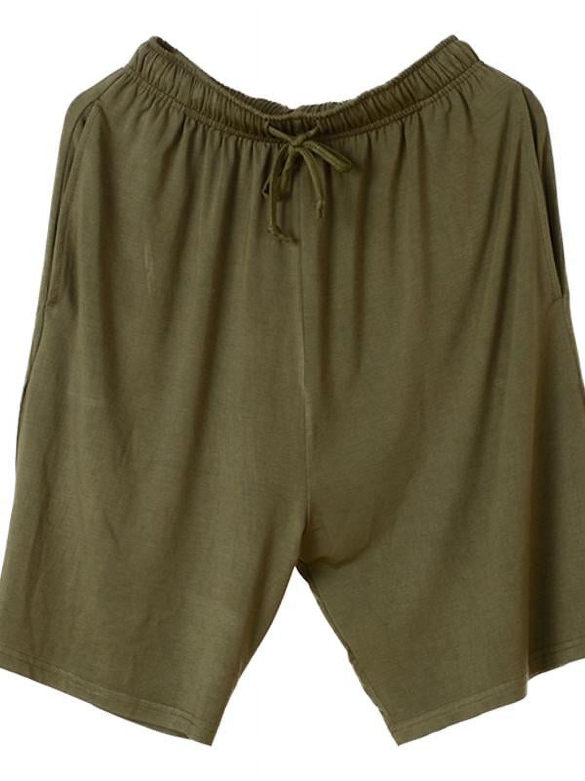 Mens Sweat Shorts Above Knee Length Workout Gym Shorts with Side