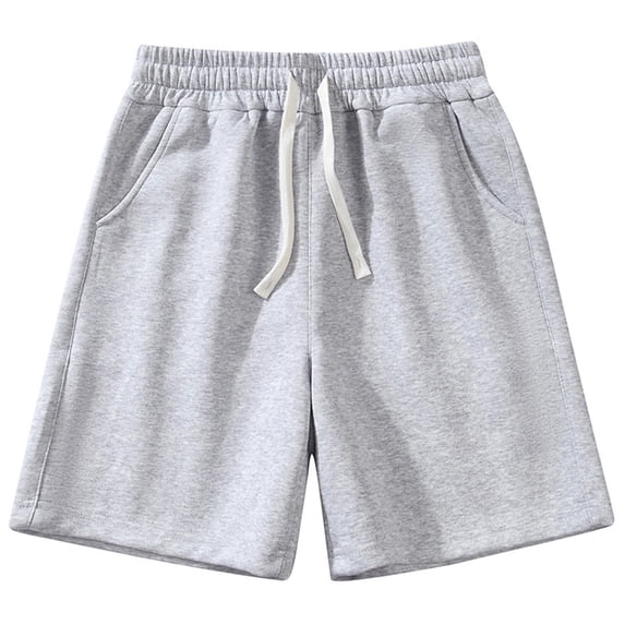 Mens Sweat Shorts Casual Summer Drawstring Workout Athletic Short Pants Loose Fit Elastic Waist Beach Shorts with Pocket