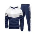 thumbnail image 1 of Mens Sweat Suits 2 Piece Set Color Block Pullover Hoodie And Joggers Sweatpant Casual Athletic Running Outfit, 1 of 2