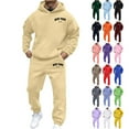 thumbnail image 1 of Mens Sweat Suits 2 Piece Set Hoodie and Sweatpants Set Sweatsuits Long Sleeve Hoodie and Sweatpants Sets Men's Fashion, Grey, Size XXL, 1 of 7