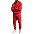 thumbnail image 1 of Mens Sweat Suits Fall Winter Casual Hoodie and Sweatpants Set Solid Long Sleeve Pullover Top Lounge 2 Piece Outfit, 1 of 5