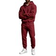 thumbnail image 1 of Mens Sweat Suits Fall Winter Casual Hoodie and Sweatpants Set Solid Long Sleeve Pullover Top Lounge 2 Piece Outfit, 1 of 5