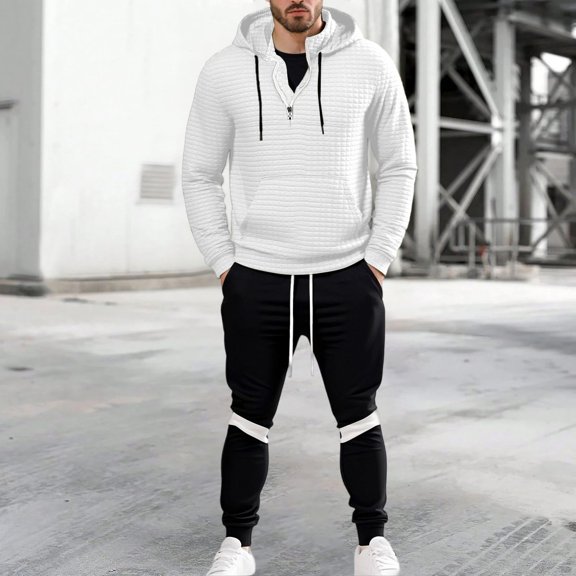 Mens Sweat Suits Set Tracksuit 2 Piece Outfits Full Zip Sweatsuits for Men Athletic Jogging Suit Track Suit for Jogging or Warm Up