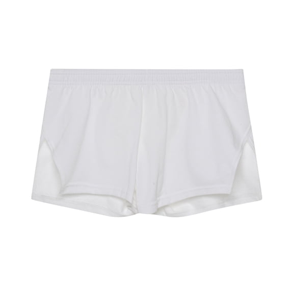 Mens Sweat Workout Shorts Cotton 5 Inch Inseam Casual Athletic Jogger Short Shorts for Men White L