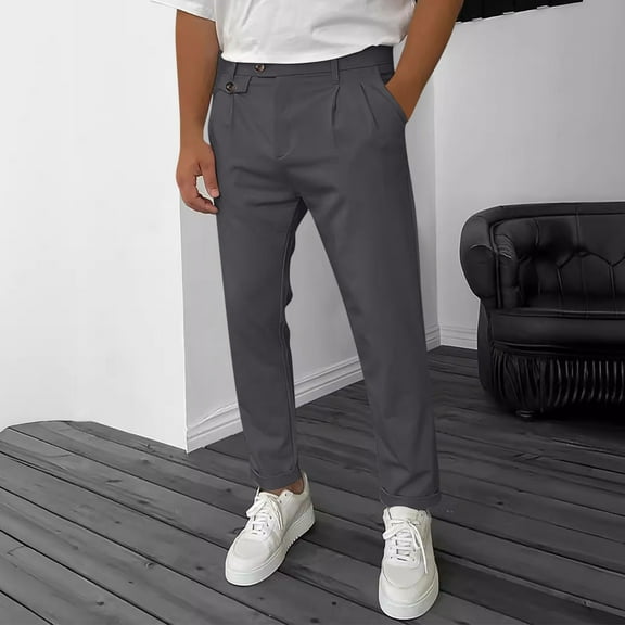 Mens SweatPants Men's Summer Straight Leg Daily Thin Casual Business Pants Work Pants for Men,Mens Dress Pants Mens Work Pants Mens Stretch Pants Gym Pants Men