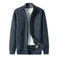 thumbnail image 1 of Mens Sweater, Autumn Winter Casual Stand Collar Thickened Warm Knit Cardigan Sweater Jacket, Cold Weather Warmth, Daily Outdoor Wear, Comfortable Men's Clothing, 1 of 8