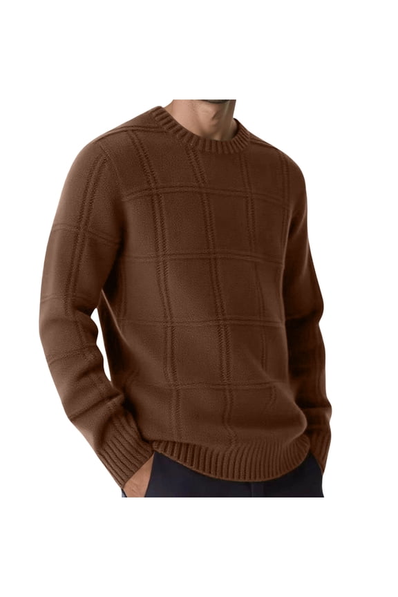 Mens Sweater, Autumn Winter Outdoor Casual Fashion Style Long Sleeve Loose Fitting Knitted Sweater Jacket, Outdoor Activity Wear, Durable Fabric, Men's Clothing