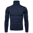 thumbnail image 1 of Mens Sweater, Autumn Winter Solid Soft Turtleneck Slim Fit Flexible Solid Color Close, Fitting Sweater Jacket, Cold Weather Wear, Daily Layering, Men's Clothing, 1 of 4