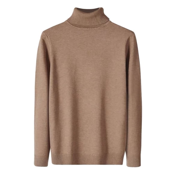 Mens Sweater, Autumn Winter Turtleneck/Half Turtleneck Slim Fit Casual Knitted Solid Color Sweater Jacket, Versatile Bottoming Style, Daily Layering, Men's Clothing