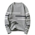 thumbnail image 1 of Mens Sweater - Autumn Winter Wool Round Neck Pullover Sweater Jacket, Color - Matching All - Match Design, Warm Bottoming Shirt, Breathable Wool Blend, Stylish Men's Clothing, 1 of 5