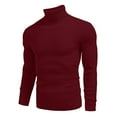 thumbnail image 1 of Mens Sweater - Autumn Winter Wool Round Neck Pullover Sweater Jacket, Versatile Bottoming Shirt, All - Match High Neck Design, Warm Daily Wear, Durable Knit Men's Clothing, 1 of 4