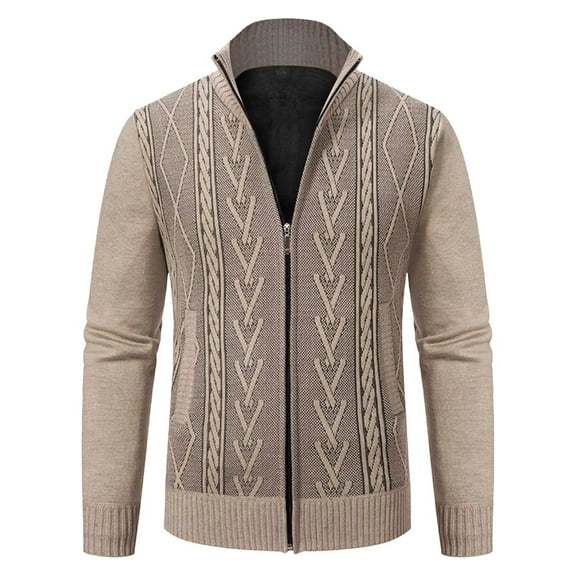 Mens Sweater, Fashion Color, Matching Large Cardigan Knitted Shirt Sweater Jacket, Autumn Winter Casual Wear, Soft Knit Fabric, Stylish Outerwear, Men's Clothing