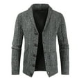 thumbnail image 1 of Mens Sweater, Fashion Leisure Solid Wool Knitting Versatile Stand Collar Long Sleeve Long Style Cardigan Coat Sweater Jacket, Winter Warm Wear, Daily Outdoor Wear, Men's Clothing, 1 of 4