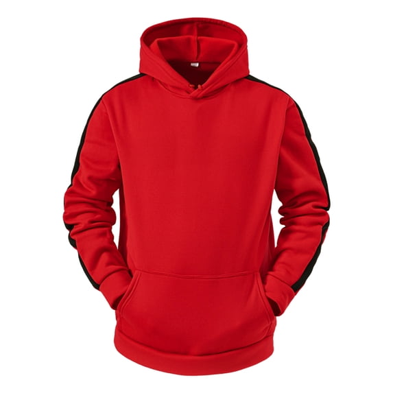 Mens Sweater Hot Pink Hoodie Mens Casual Cotton Hooded Collar Drawstring Hoodies Pullover Sweatshirts Casual Long Sleeve Shirts