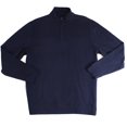 thumbnail image 1 of Mens Sweater Navy Quarter-Zip Pullover Stretch XL, 1 of 9