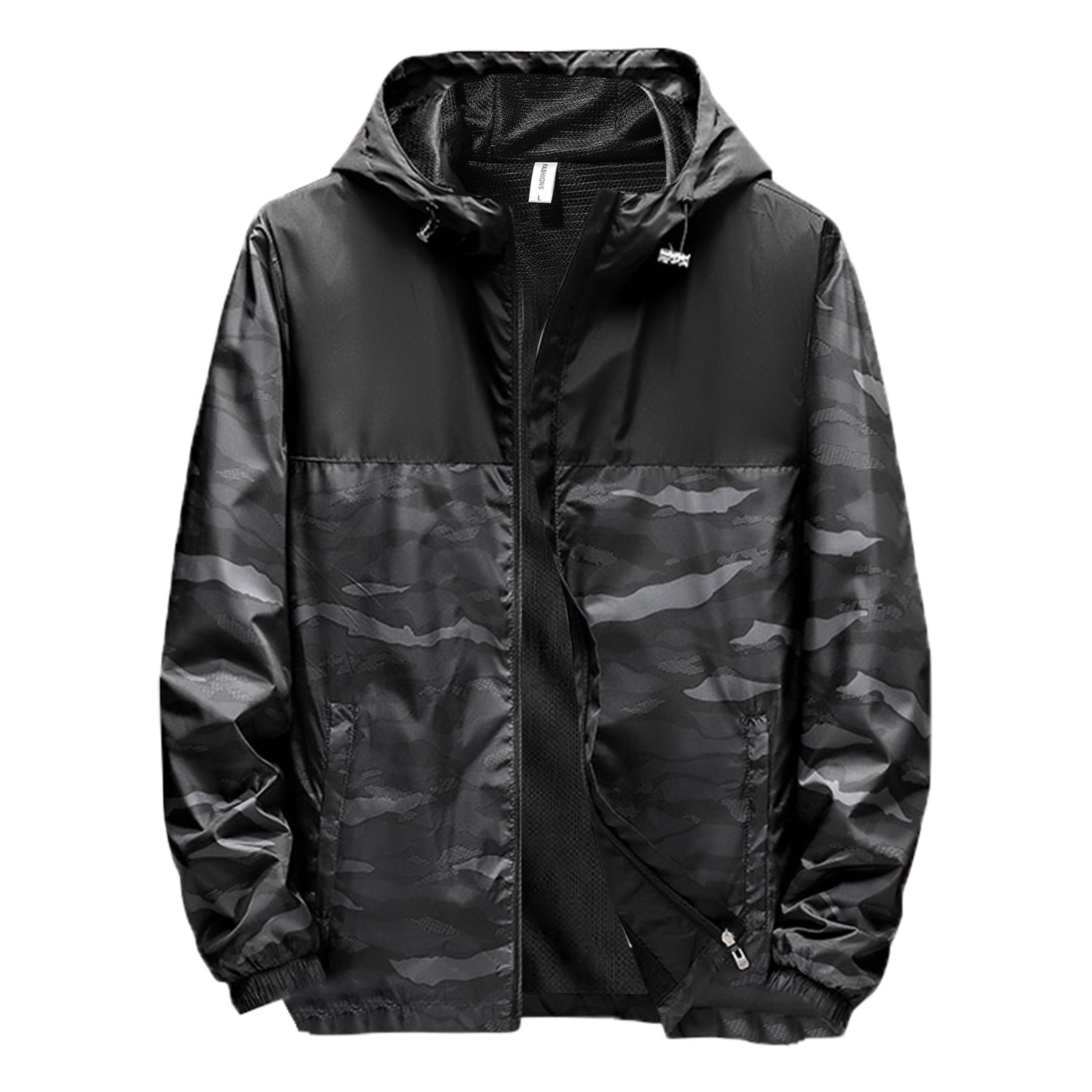 Camouflage sweater coat thin section black hotsell