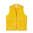 thumbnail image 1 of Mens Sweater Tops Mesh Tank Breathable Fishing Vest Pockets Sleeveless Fall Shirts For Men,Yellow,XL, 1 of 5