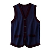 Mens Sweater Vest Solid Knitted Lightweight Thermal Cardigan_Wine Red_X-Large