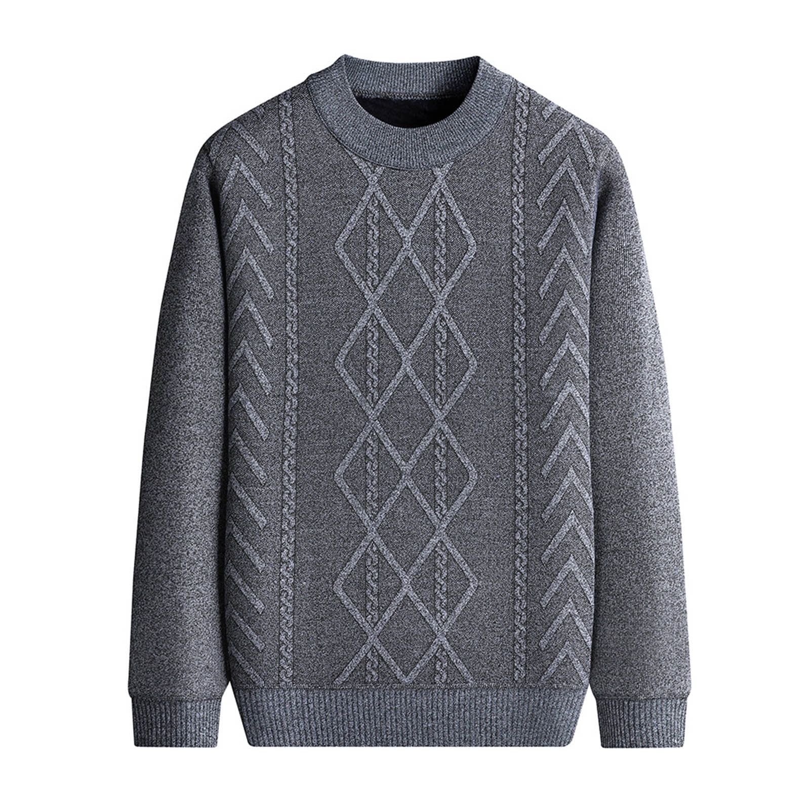 Mens Sweaters Big and Tall Men's Winter Knitted Pullover With Bottom ...