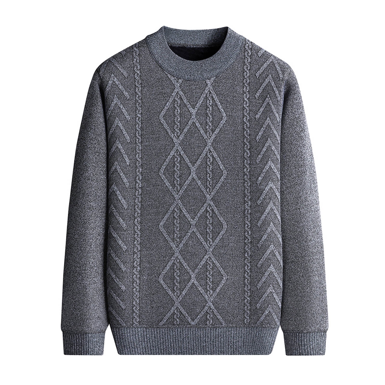 Mens Sweaters Big and Tall Men's Winter Knitted Pullover With Bottom