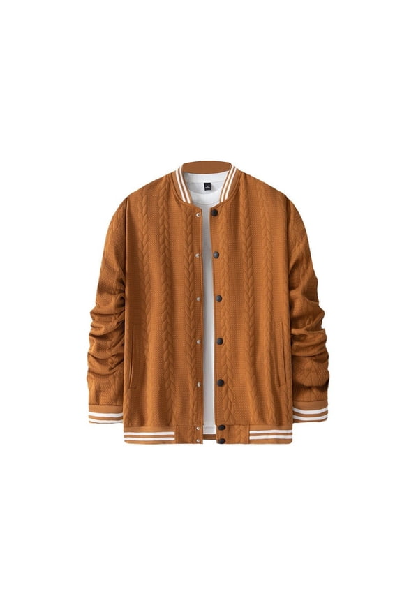 Mens Sweaters Fashion Jacket Casual Slim Fit Cotton Baseball Bomb Jacket Urb Classic College Jacket Top
