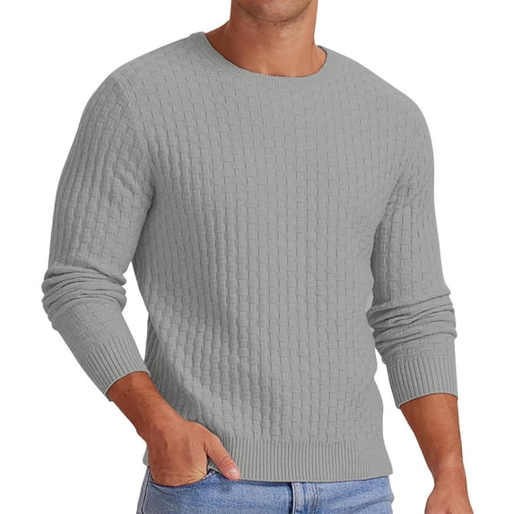 Mens Sweaters Knit Tops Blouse Men Retro V-Neck Cable Knit Pullover Winter Warm Long Sleeve Soft Casual Daily Base Sweater