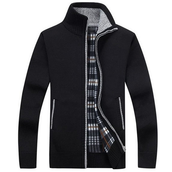 Mens Sweaters Shawl Collar Cardigans Slim Fit Button Cable Knit Black Pockets Long Sleeve Sweaters
