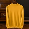 thumbnail image 1 of Mens Sweaters Slim Fit Mock Neck Pullover for Men Long Sleeve Solid Color Stretchy Casual Sweaters Winter Tops (XL, Yellow), 1 of 6