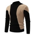 thumbnail image 1 of Mens Sweaters Solid Color Round Neck Sweater Pullover Knitted Sweater Warm And Casual Long Sleeved Top Fall Outfits Fashion Clothes, 1 of 7