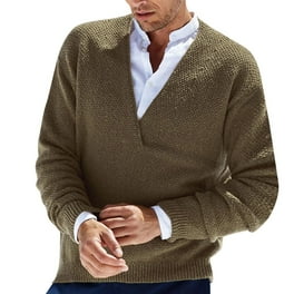 Avamo Men Cable Knit Striped Pullover V Neck Long Sleeve Jumper Tops Fashion Color Block Fall Winter Sweater Navy Blue M Walmart
