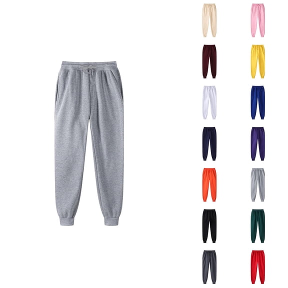 Mens Sweatpants 2026 Fall Winter Fashion Drawstring Elastic Waist Lined Jogger Sweatpants with Pockets Trousers