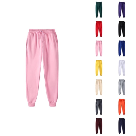 Mens Sweatpants 2026 Fall Winter Fashion Drawstring Elastic Waist Lined Joggers with Pockets Trousers