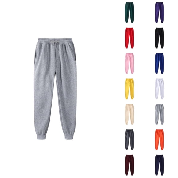 Mens Sweatpants 2026 Fall Winter Fashion Drawstring Elastic Waist Lined Joggers with Pockets Trousers