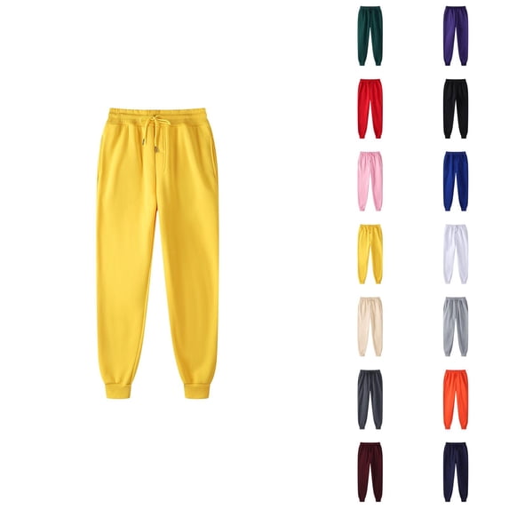 Mens Sweatpants 2026 Fall Winter Fashion Drawstring Elastic Waist Lined Joggers with Pockets Trousers