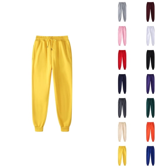 Mens Sweatpants 2026 Fall Winter Fashion Elastic Waist Drawstring Lined Joggers with Pockets Trousers