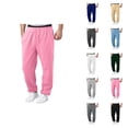 thumbnail image 1 of Men Sweatpants 2026 Trendy Drawstring Elastic Waist Wide Leg Relaxed Fit Casual Pants with Pockets Trousers, 1 of 9