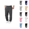 thumbnail image 1 of Mens Sweatpants 2026 Trendy Elastic Waist Drawstring Relaxed Fit Wide Leg Casual Pants with Pockets Trousers, 1 of 9