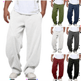thumbnail image 1 of Mens Sweatpants Athletic with Pockets Joggers Drawstring Elastic Waist for Men Straight Leg Lounge Pants Running Gym Casual, 1 of 7