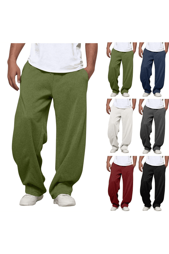 Mens Sweatpants Athletic with Pockets Joggers Drawstring Elastic Waist for Men Straight Leg Lounge Pants Running Gym Casual