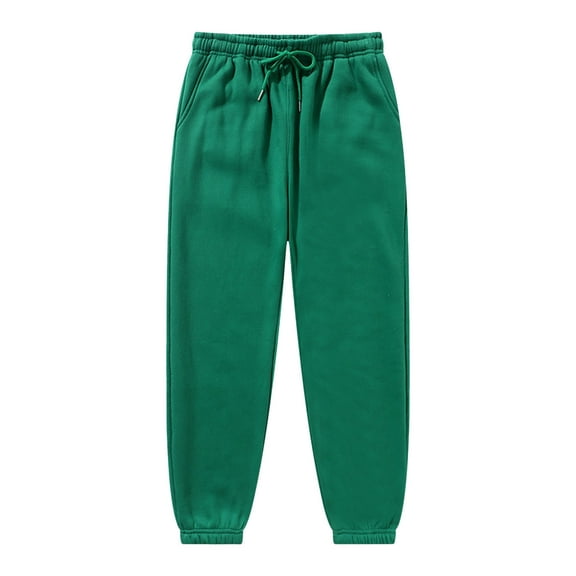 Mens Sweatpants Baggy Lined Jogger Pants Relaxed Fit Spring Fall Casual Running Streetwear Trousers Green XXXL