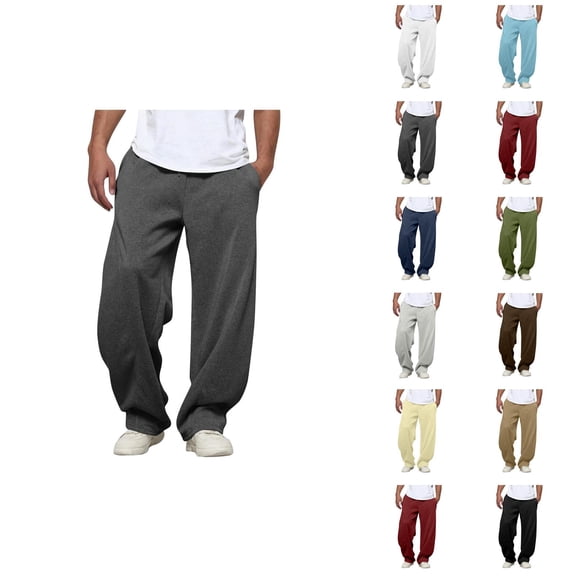Mens Sweatpants Big And Tall 2026 Fashion Drawstring Elastic Waist Loose Fit Casual Harem Pants Trousers with Pockets