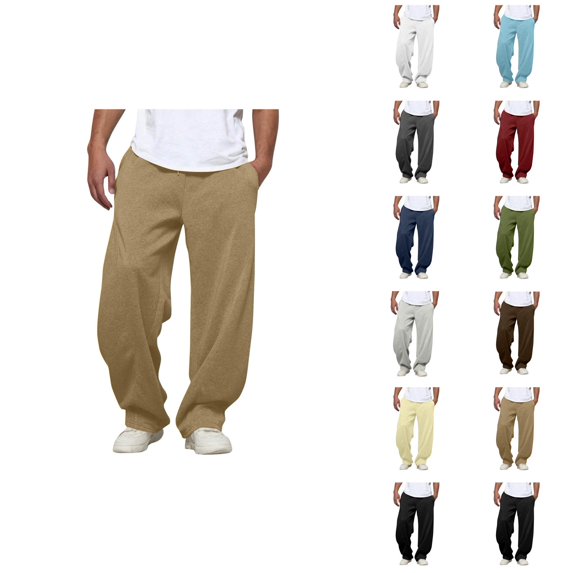 Mens Sweatpants Big And Tall 2026 Fashion Drawstring Elastic Waist Loose Fit Casual Harem Pants Trousers with Pockets