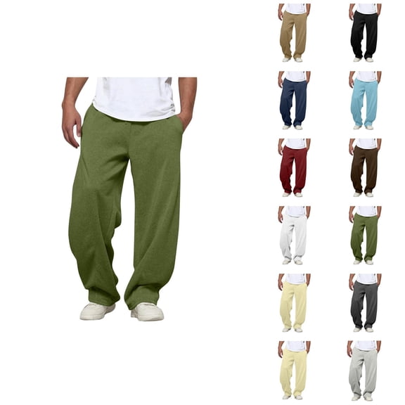 Mens Sweatpants Big And Tall 2026 Fashion Elastic Waist Drawstring Loose Fit Casual Harem Pants Trousers with Pockets