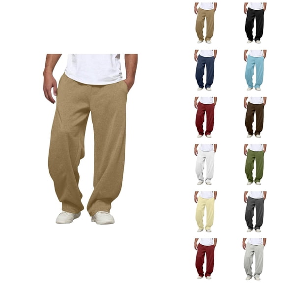 Mens Sweatpants Big And Tall 2026 Fashion Elastic Waist Drawstring Loose Fit Casual Harem Pants Trousers with Pockets