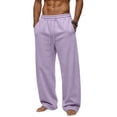 thumbnail image 1 of Mens Sweatpants Casual Wide Leg Elastic Waist Joggers For Men Loose Fit Athletic Drawstring Straight Leg Swaet Pants, 1 of 4