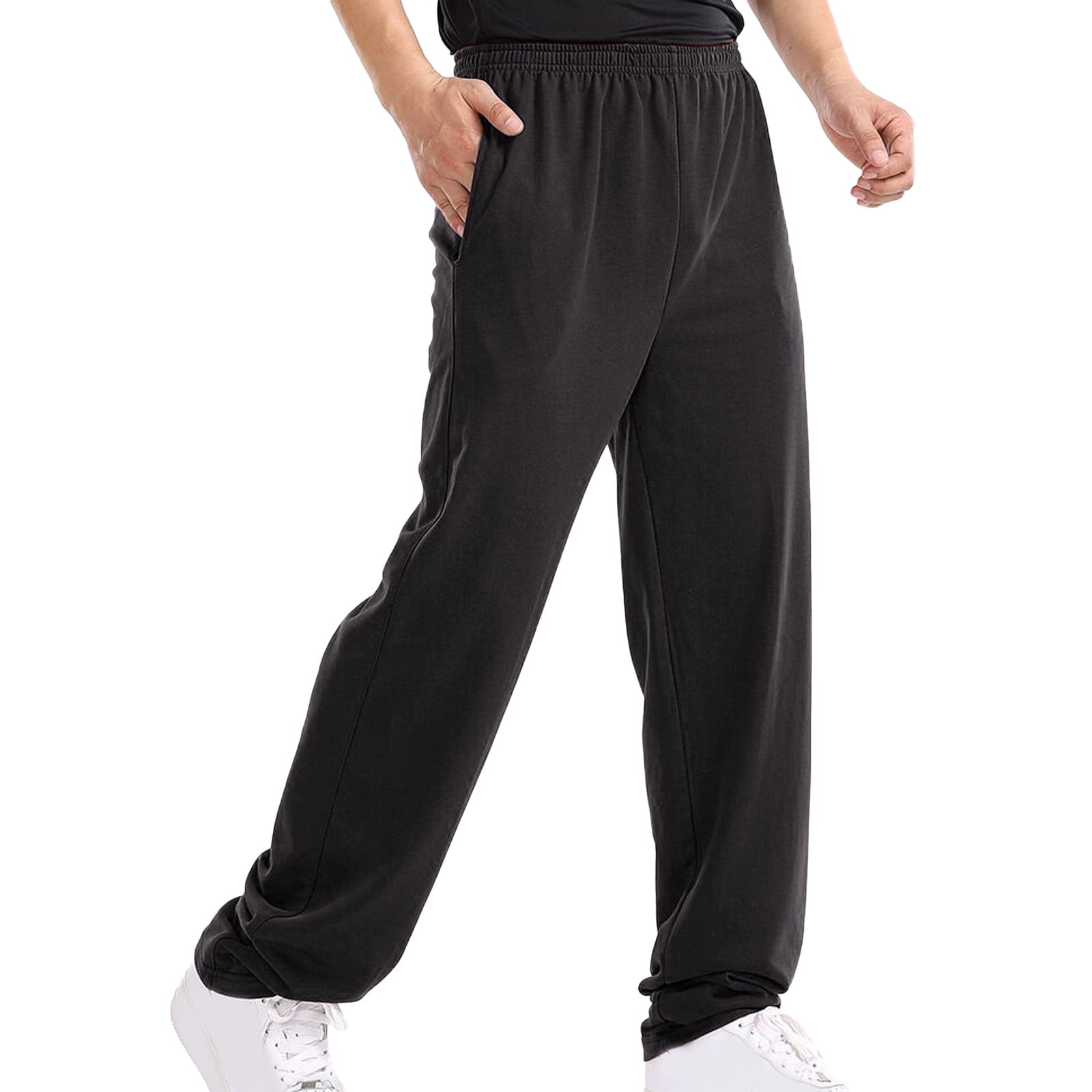 Auxo Men's Athletic Pants With Zipper Pockets – Water-Resistant, 4-Way Stretch, Workout & Running Sweatpants