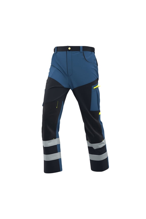 Mens Sweatpants, Construction Work Pants for Men Hi Vis Reflective High Visibility Safety Traffic Work Cargo Pants Wear-Resistant