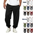 thumbnail image 1 of Mens Sweatpants Dqueduo Men's Solid Color Tapered Jogger Drawstring Pockets Sweatpants, S-XXXL Black XL, 1 of 7